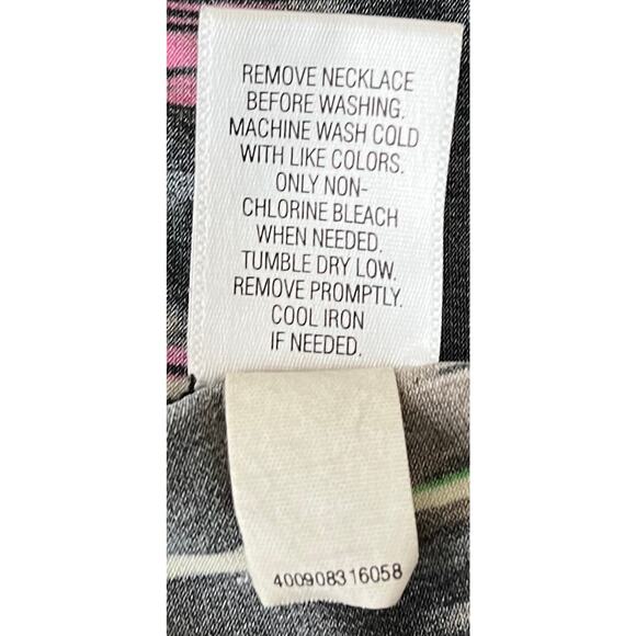 DANA BUCHMAN MIDI SCOOP NECK TUNIC DRESS, WOMENS, M, MULTICOLOR ABSTRACT DESIGN - Picture 9 of 9